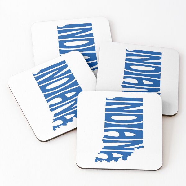 Item preview, Indiana State Sticker – Bold Blue Text Outline Design designed and sold by SimplyJasper.