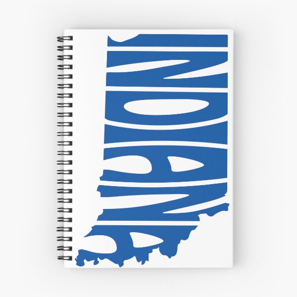 Item preview, Indiana State Sticker – Bold Blue Text Outline Design designed and sold by SimplyJasper.