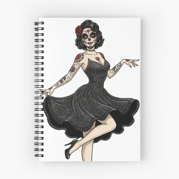 Item preview, Pinup Feminina Catrina – Caveira Sensual, Estilo Tatuagem Vintage, Feminilidade Divina designed and sold by BellaAbreu8.