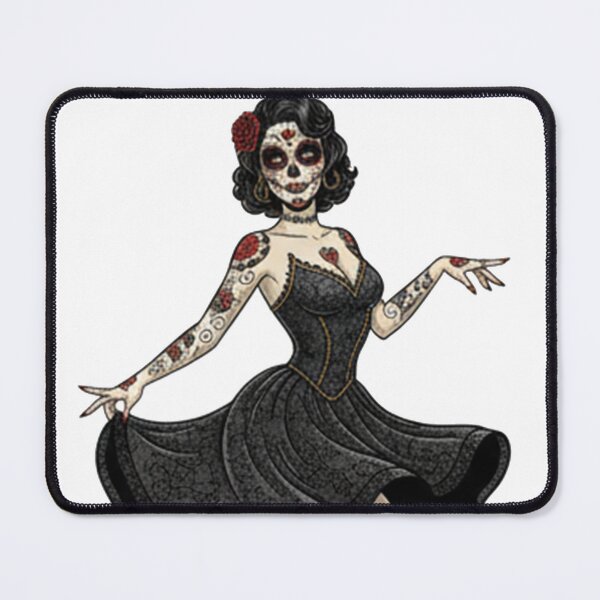 Item preview, Pinup Feminina Catrina – Caveira Sensual, Estilo Tatuagem Vintage, Feminilidade Divina designed and sold by BellaAbreu8.