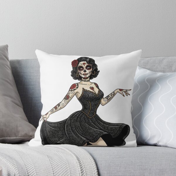 Item preview, Pinup Feminina Catrina – Caveira Sensual, Estilo Tatuagem Vintage, Feminilidade Divina designed and sold by BellaAbreu8.