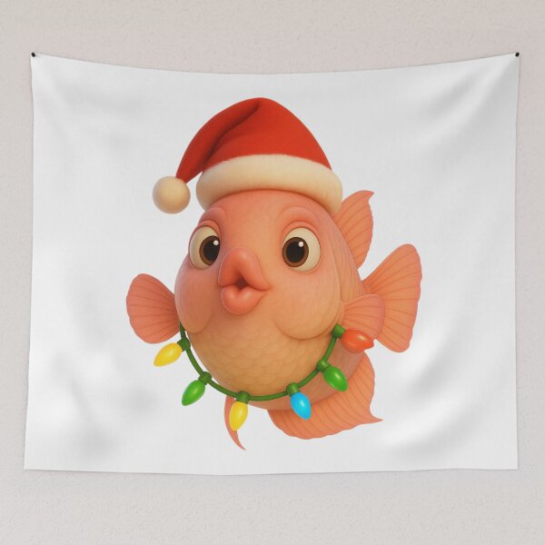 Item preview, Christmas Kissing Gourami Fish designed and sold by Sillytoe.