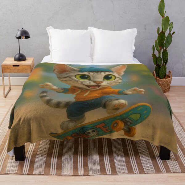 Item preview, Skater Egyptian Mau Cat designed and sold by Sillytoe.