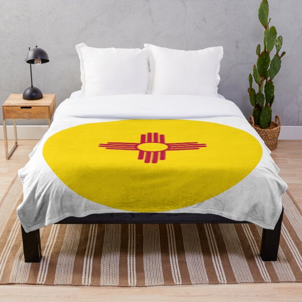 Artikelvorschau, New Mexico Flaggenaufkleber – Zia Sonnensymbol-Design entworfen und verkauft von SimplyJasper.