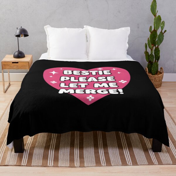 Item preview, Bestie Please Let Me Merge Funny Meme Bumper designed and sold by Trind-Tshirt.