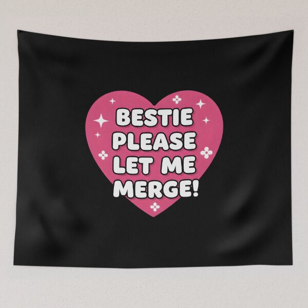 Item preview, Bestie Please Let Me Merge Funny Meme Bumper designed and sold by Trind-Tshirt.