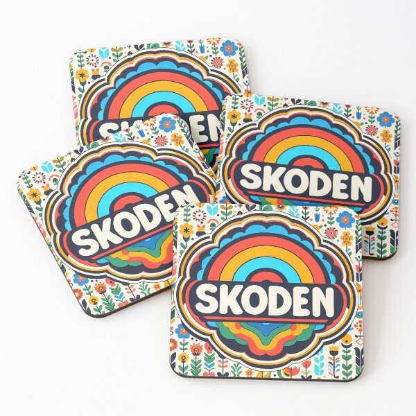Item preview, SKODEN Rainbow Fire Folk Art – Scandinavian Folk Art by heidiannemorris © designed and sold by FOLK ART FUSION by heidiannemorris.