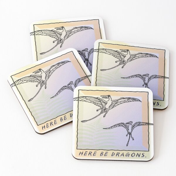 Item preview, Here be Dragons! classic 90s exotic nature shirt Pterosaurs,Ropen, Cryptozoology designed and sold by The Paleo shop ..