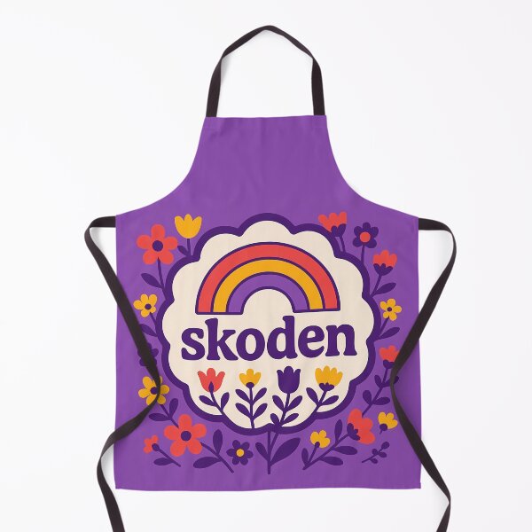 Item preview, SKODEN Purple Garden Folk Rainbow – Scandinavian Folk Art by heidiannemorris © designed and sold by FOLK ART FUSION by heidiannemorris.