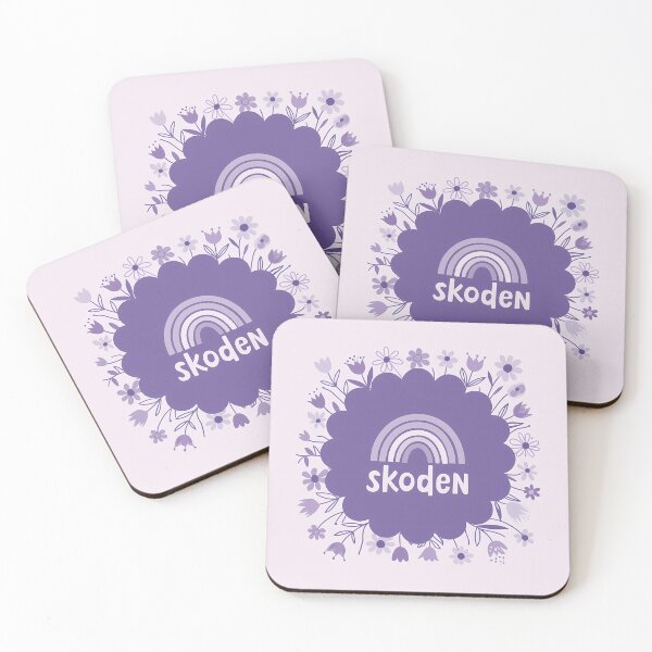 Item preview, SKODEN Lilac Petal Folk Rainbow – Scandinavian Folk Art by heidiannemorris © designed and sold by FOLK ART FUSION by heidiannemorris.