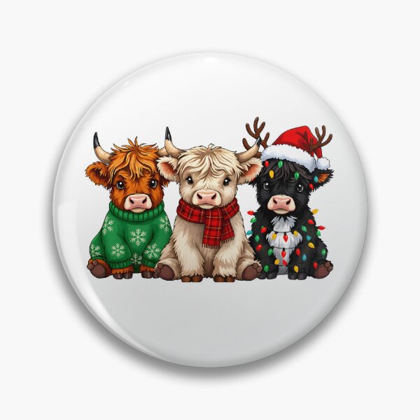 Item preview, Rustic Highland Cows Christmas designed and sold by stephenflashart.