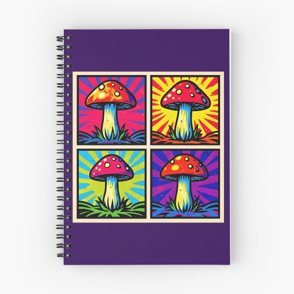 Item preview, Psychedelic Mushroom Pop Art Quartet designed and sold by DariaCraft.