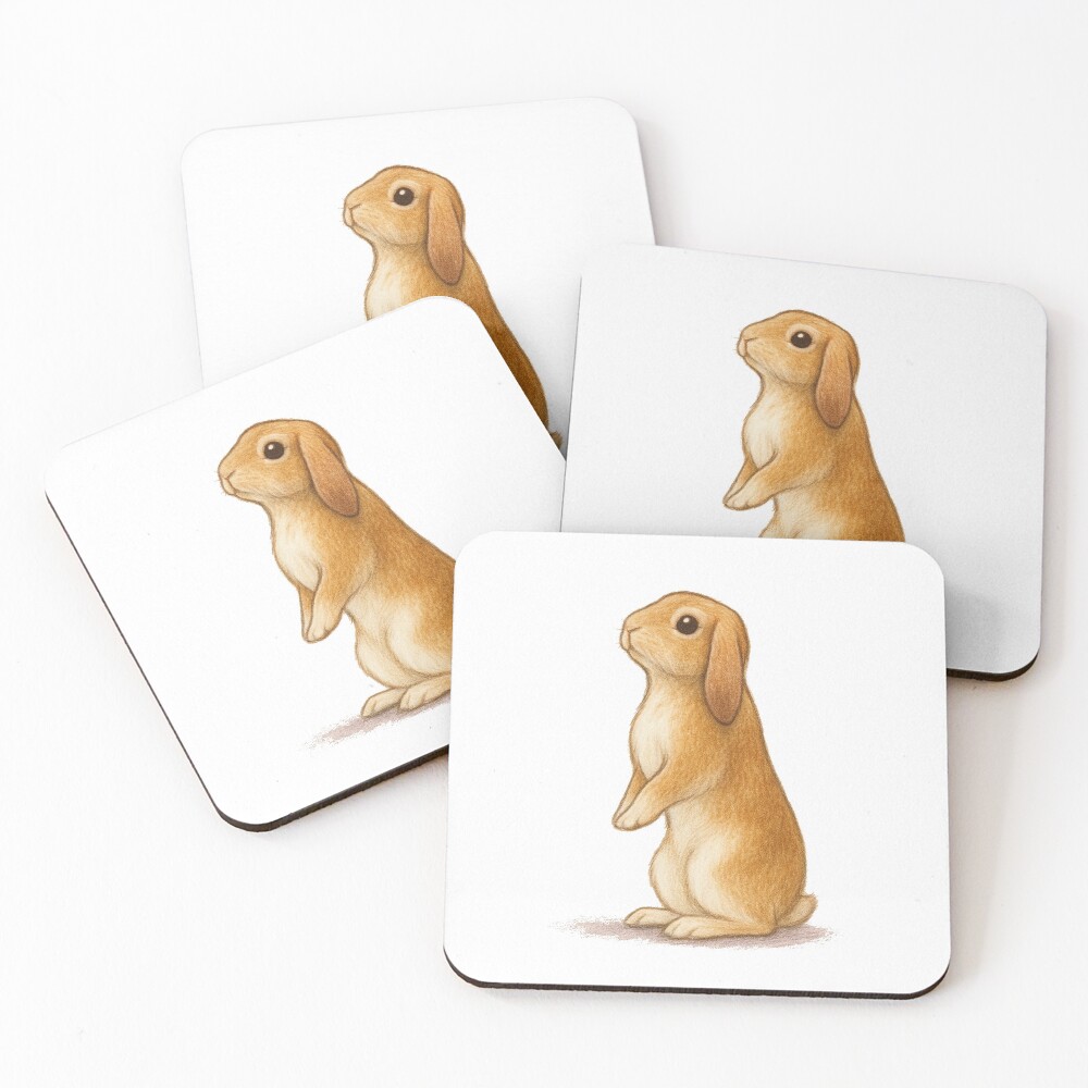 Item preview, Coasters (Set of 4) designed and sold by RabbitRescue.