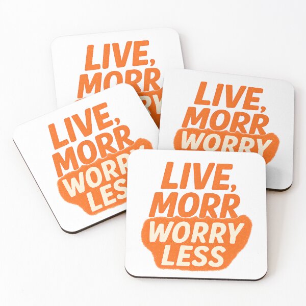 Item preview, Live More Worry Less Positive Quote designed and sold by SigmaSoul.