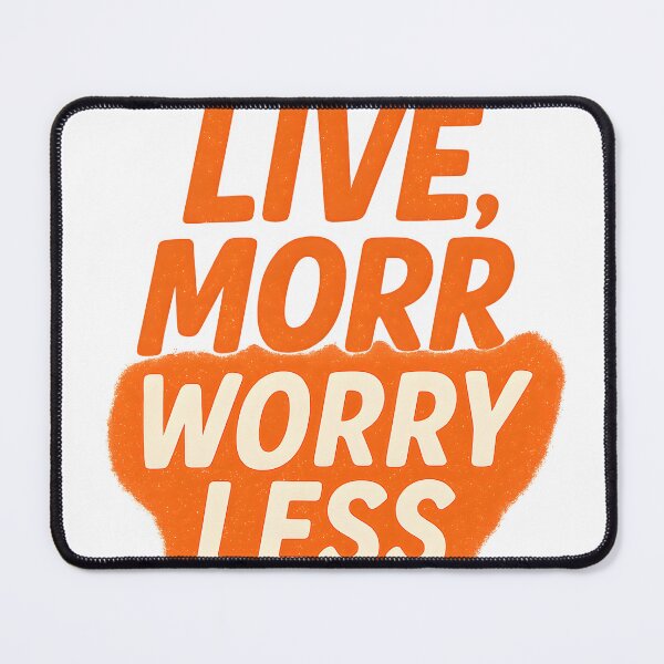 Item preview, Live More Worry Less Positive Quote designed and sold by SigmaSoul.