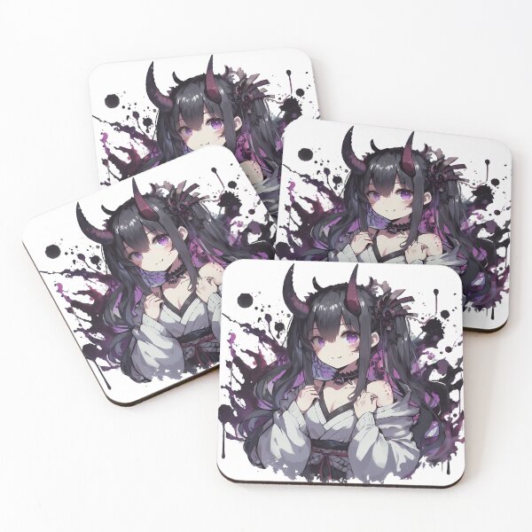 Item preview, Cute Oni Anime Girl - Purple designed and sold by AlyssMirinArt-.