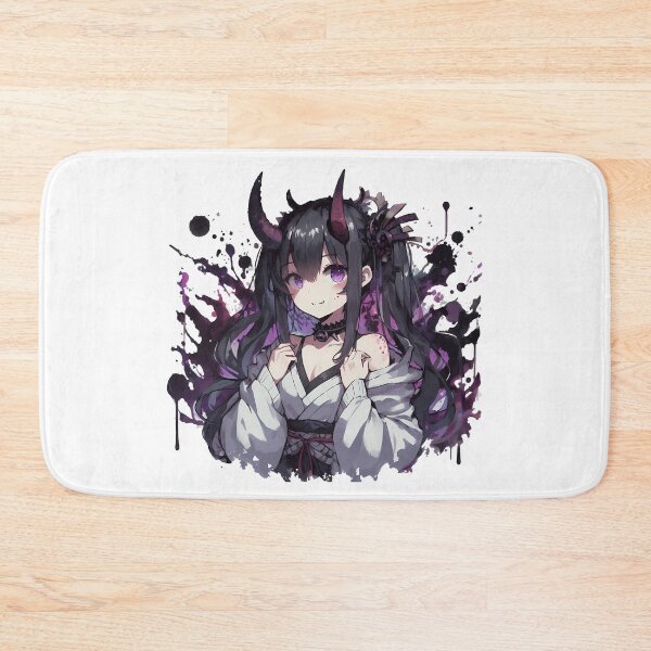 Item preview, Cute Oni Anime Girl - Purple designed and sold by AlyssMirinArt-.