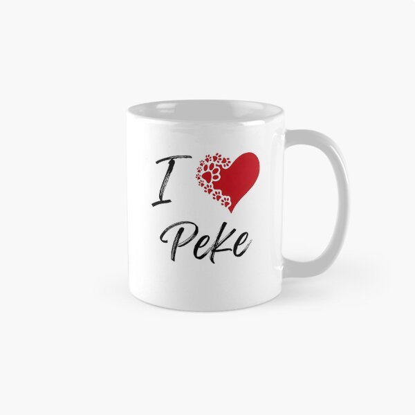 Item preview, I Love Peke T-Shirt -Peke Paw Print Heart Design Tee - Cute Dog Lover Gift designed and sold by jinaru3.