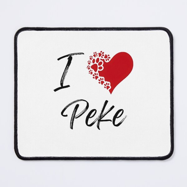 Item preview, I Love Peke T-Shirt -Peke Paw Print Heart Design Tee - Cute Dog Lover Gift designed and sold by jinaru3.