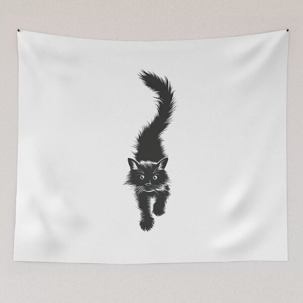 Item preview, Playful bushy furred cat with a lively nature designed and sold by CircaSassy.