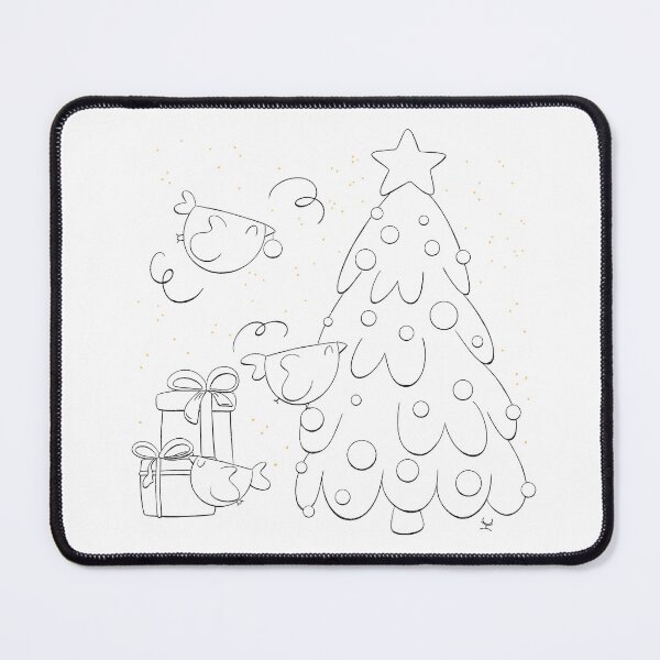 Item preview, Little birds and Christmas tree - lineart designed and sold by hogakosta.