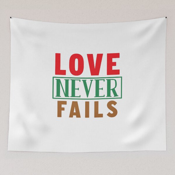 Item preview, Love Never Fails — Simple Inspirational Quote designed and sold by artcultreone.