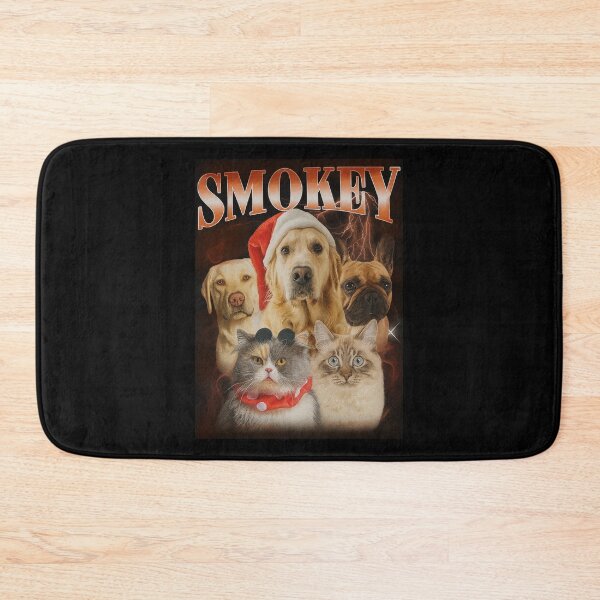 Item preview, Smokey Pet Portrait Art – Cute Dogs and Cats Collage with Festive Style designed and sold by love3617.