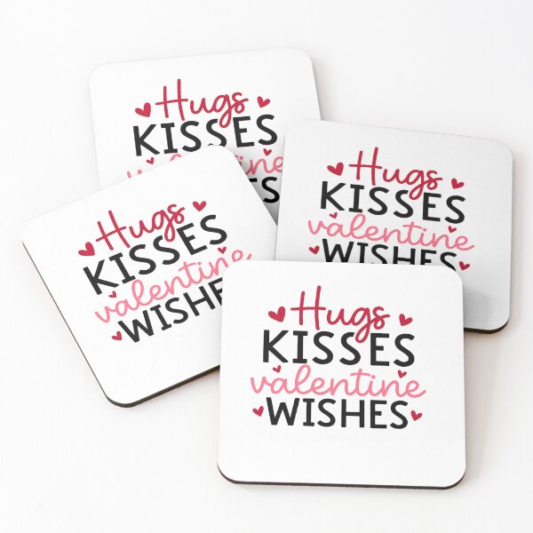 Item preview, Hugs Kisses Valentine Wishes — Cute Valentine Quote designed and sold by artcultreone.