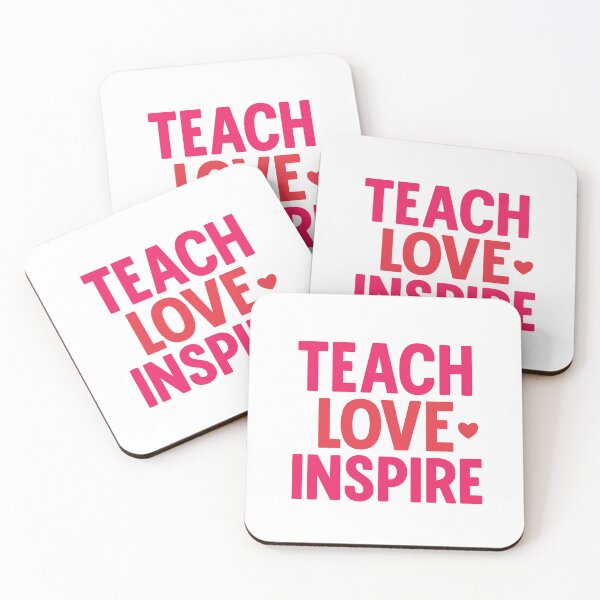 Item preview, Teach Love Inspire — Positive Teacher Quote designed and sold by artcultreone.