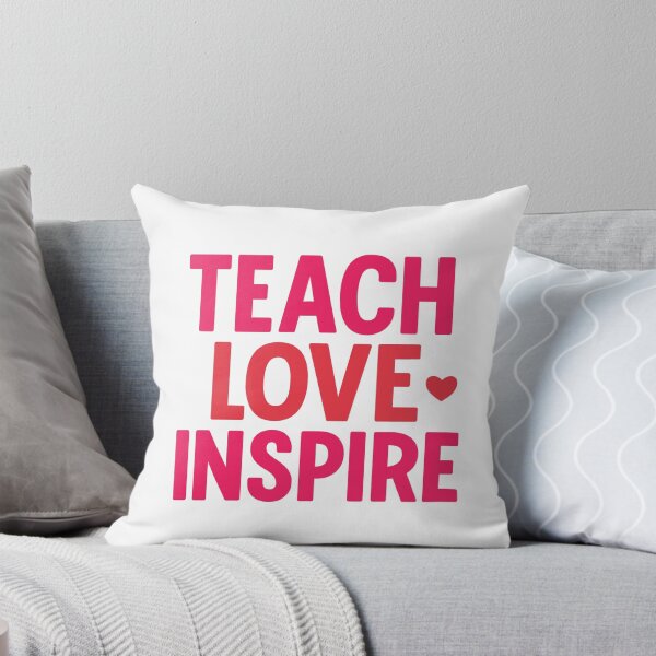 Item preview, Teach Love Inspire — Positive Teacher Quote designed and sold by artcultreone.