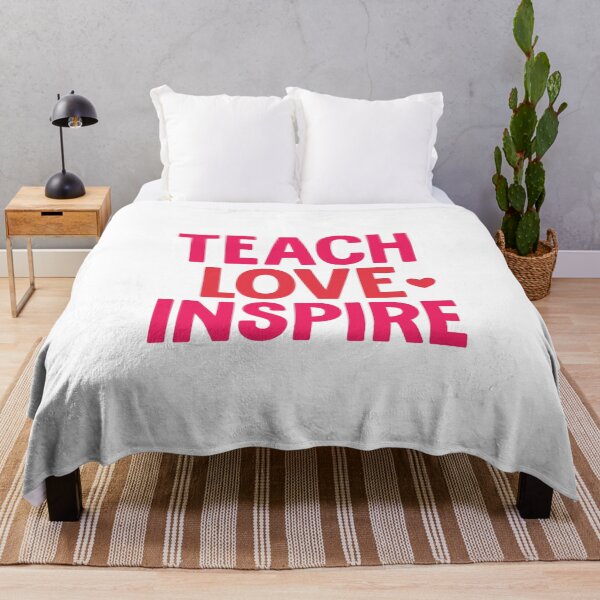 Item preview, Teach Love Inspire — Positive Teacher Quote designed and sold by artcultreone.