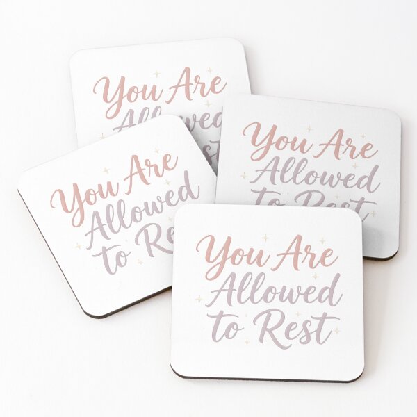 Item preview, You Are Allowed to Rest – Pastel Aesthetic Lettering, Self-Care Reminder, Mental Wellness Quote, Calm Inspirational Design designed and sold by PureBrain.