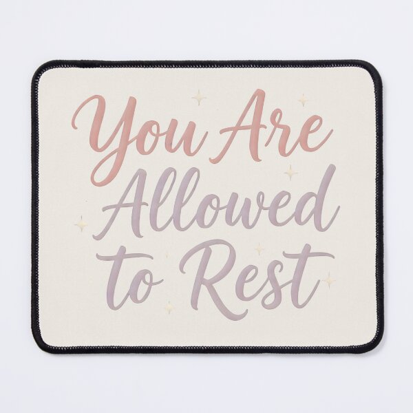 Item preview, You Are Allowed to Rest – Pastel Aesthetic Lettering, Self-Care Reminder, Mental Wellness Quote, Calm Inspirational Design designed and sold by PureBrain.