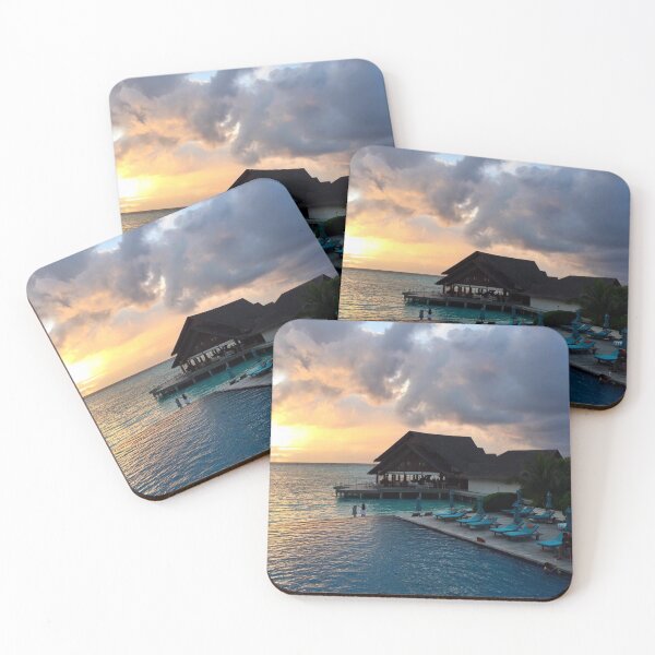 Item preview, Sunset Chevrolet aOver a Tropical Resort Pool designed and sold by MolinaTraveler.