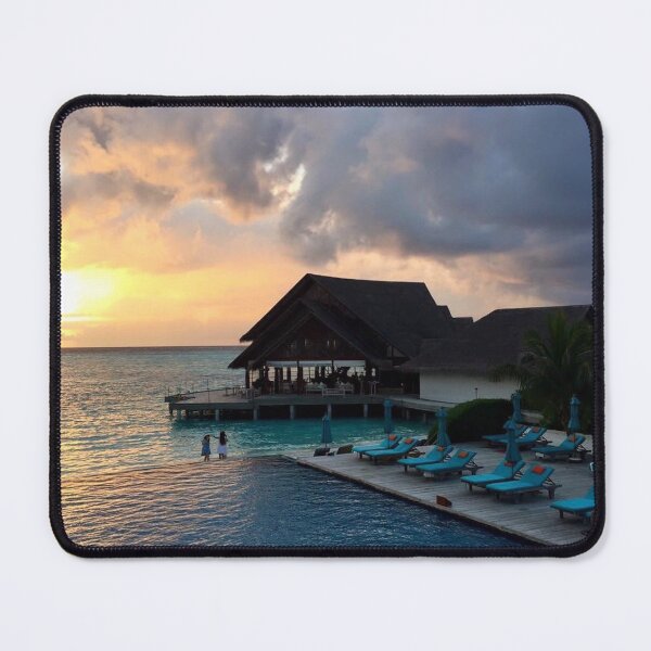 Item preview, Sunset Chevrolet aOver a Tropical Resort Pool designed and sold by MolinaTraveler.