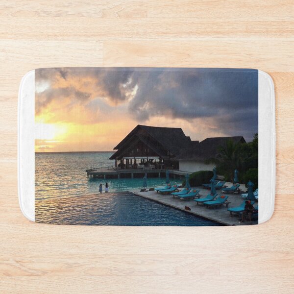 Item preview, Sunset Chevrolet aOver a Tropical Resort Pool designed and sold by MolinaTraveler.
