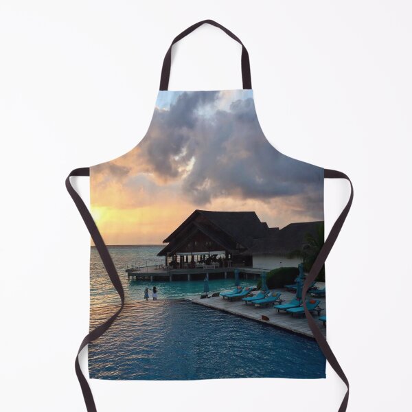 Item preview, Sunset Chevrolet aOver a Tropical Resort Pool designed and sold by MolinaTraveler.