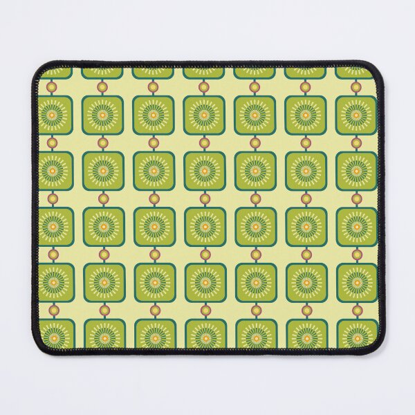 Item preview, Retro Mod 1960s 1970s Geometric Green Beaded Curtain Design designed and sold by RetroMaggie.
