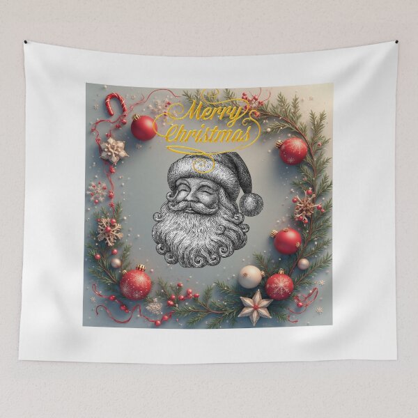 Item preview, Merry Christmas Vintage Santa - Classic Holiday Etching Gift designed and sold by Extremeallie.