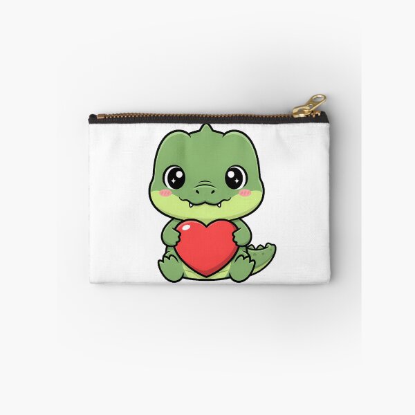 Item preview, Cute Kawaii Crocodile Holding Heart Cartoon Design designed and sold by Cute Stickers Machine.