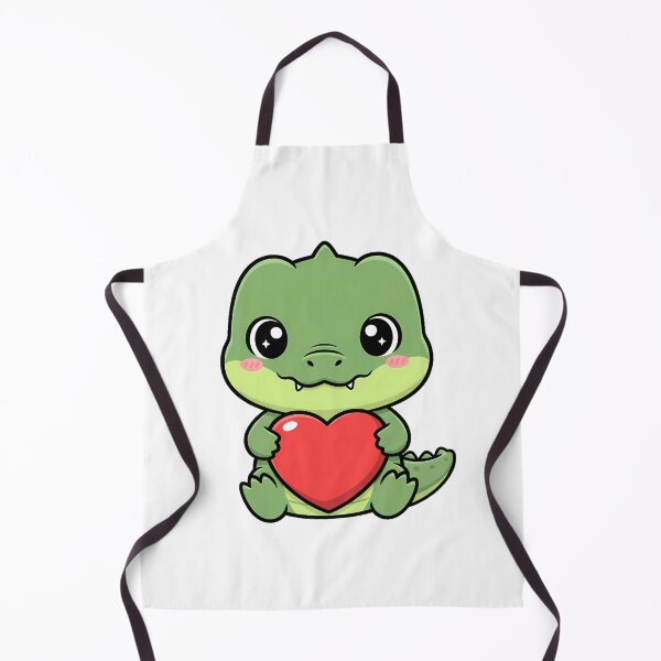 Item preview, Cute Kawaii Crocodile Holding Heart Cartoon Design designed and sold by Cute Stickers Machine.