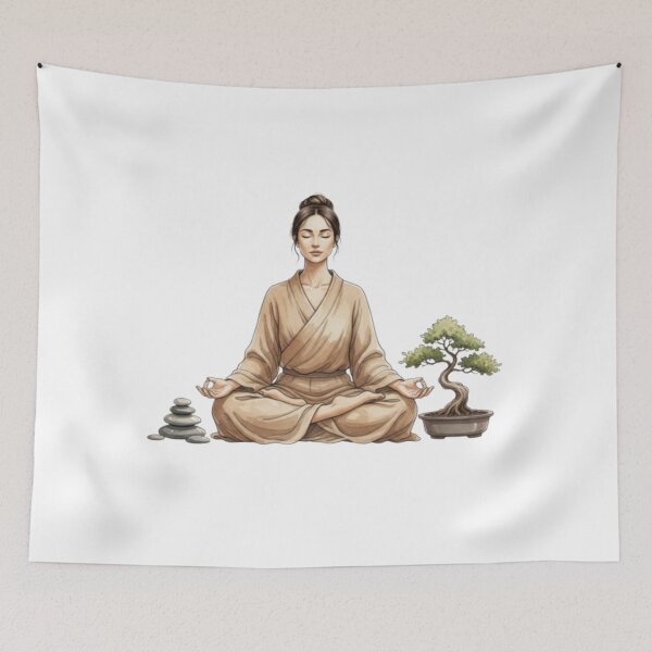 Item preview, Zen Lotus Serenity: Watercolor Meditation Art designed and sold by zdzdesigner.