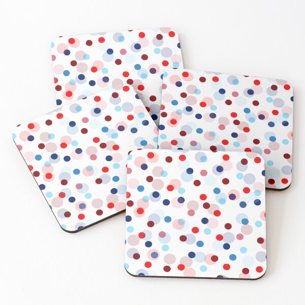 Item preview, Rainbow Colored Confetti Pattern, Polka Dot Blue Red White Design designed and sold by bestggraphico.