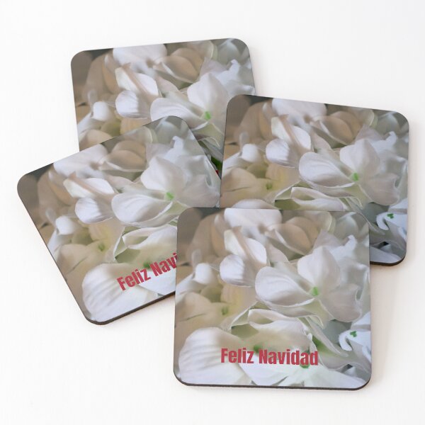Item preview, White Flowers Feliz Navidad designed and sold by kenkortner.