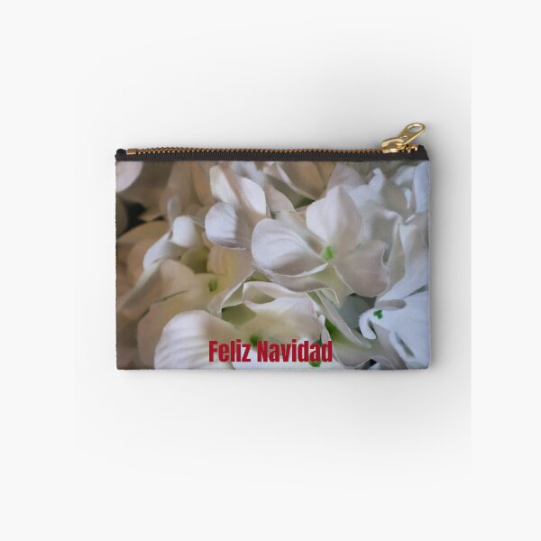 Item preview, White Flowers Feliz Navidad designed and sold by kenkortner.