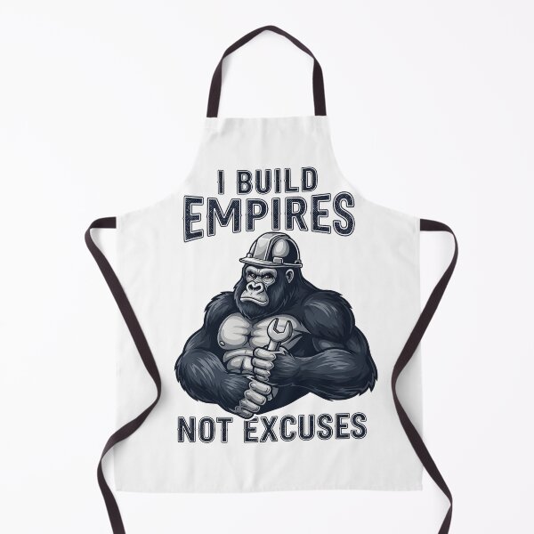 Item preview, I Build Empires Not Excuses Builder Gorilla Motivational Design designed and sold by MegzDesign.