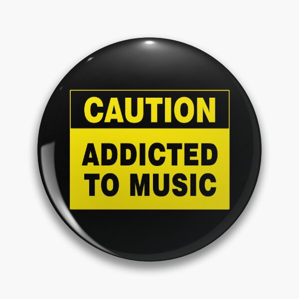 Item preview, Caution Sign: Addicted to Music, Novelty Sign, Musician designed and sold by AASparksDesigns.