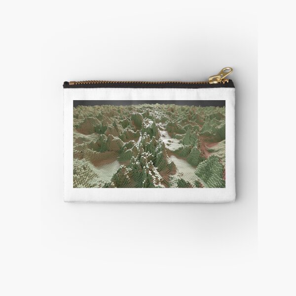 Item preview, Voxel Landscape 3D Abstract Cubic Art | Minimalist Olive Green Geometric Design Cinema Render designed and sold by Keltoi-art.