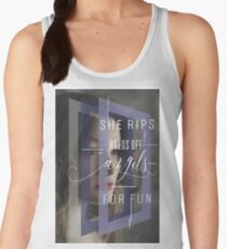 She Rips Halos Off Angels Women's Tank Top
