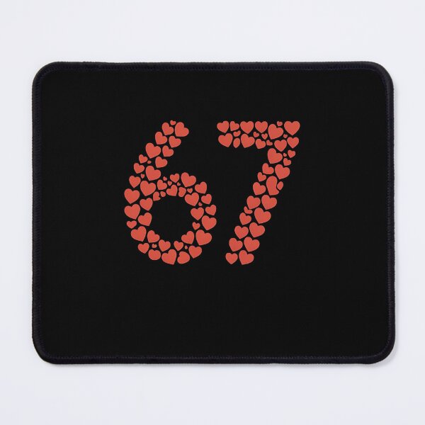 Item preview, Valentine’s Day 67 Heart Filled Number – Funny Six Seven Meme designed and sold by SofenArt.